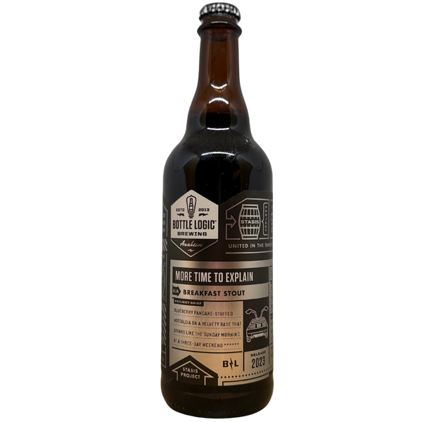 Bottle Logic - More Time To Explain (2023) – barrel aged stout van Bottle Logic, 50 cl
