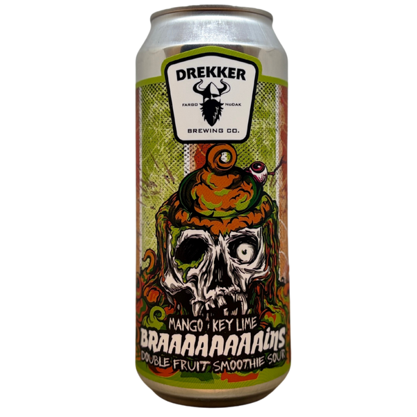Drekker - Braaaaaaaains: Mango Key Lime – sour van Drekker, blik 47,3 cl