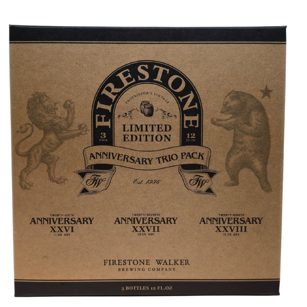 Firestone Walker - 26th / 27th / 28th Anniversary Trio Pack – barrel aged strong ale van Firestone Walker, blik 35,5 cl