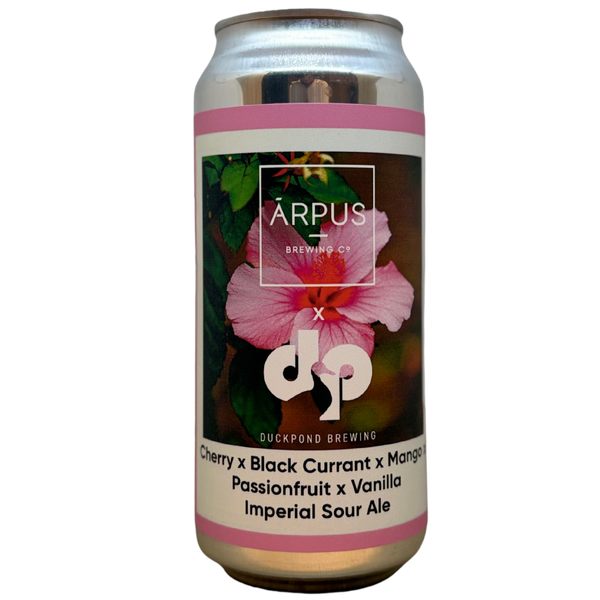 Arpus x Duckpond - Cherry x Blackcurrant x Mango x Passionfruit x Vanilla Imperial Sour Ale – smoothie sour van Arpus, blik 44 cl