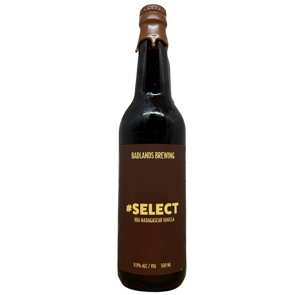 Badlands - #SELECT - BBA Madagascar Vanilla (2026) – barrel aged stout van Badlands, 50 cl