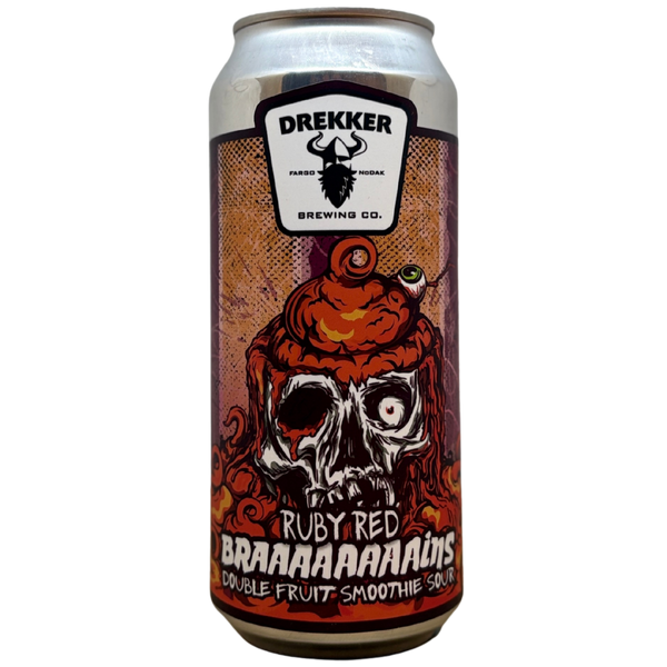 Drekker - Braaaaaaaains - Ruby Red – smoothie sour van Drekker, blik 47,3 cl