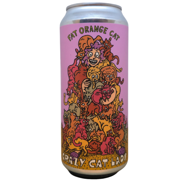 Fat Orange Cat - Crazy Cat Lady – Double IPA van Fat Orange Cat, blik 47,3 cl