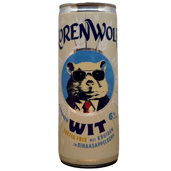 Gulpener - Korenwolf Wit – witbier van Gulpener, 33 cl