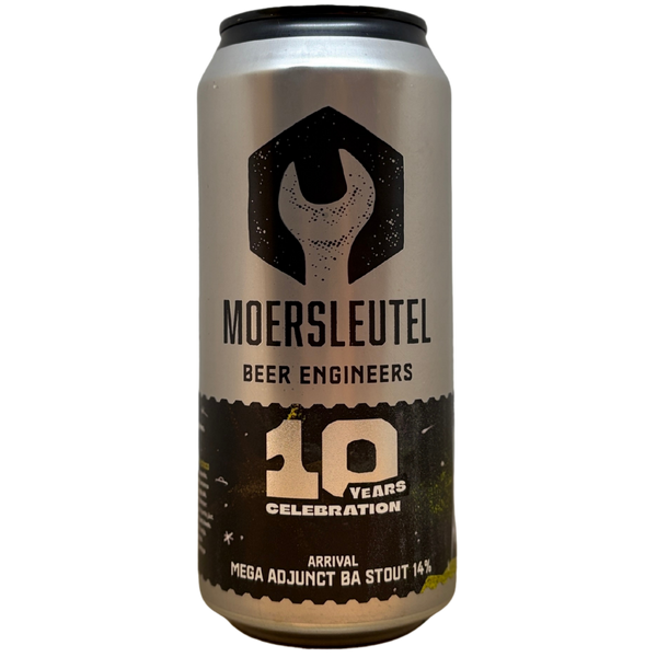 Moersleutel - 10 Years: Arrival – barrel aged stout van Moersleutel, blik 44 cl