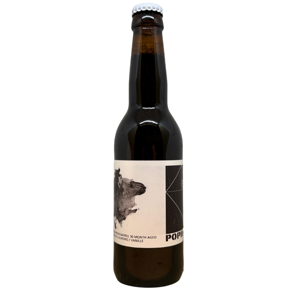 Popihn - Imperial Stout - Bourbon Barrel 30 Month Aged Almond/Vanille – barrel aged stout van Popihn, 33 cl