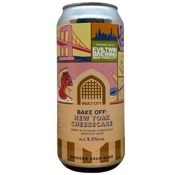 Vault City x Evil Twin Brewing - Bake-Off: New York Cheesecake – smoothie sour van Vault City, blik 44 cl