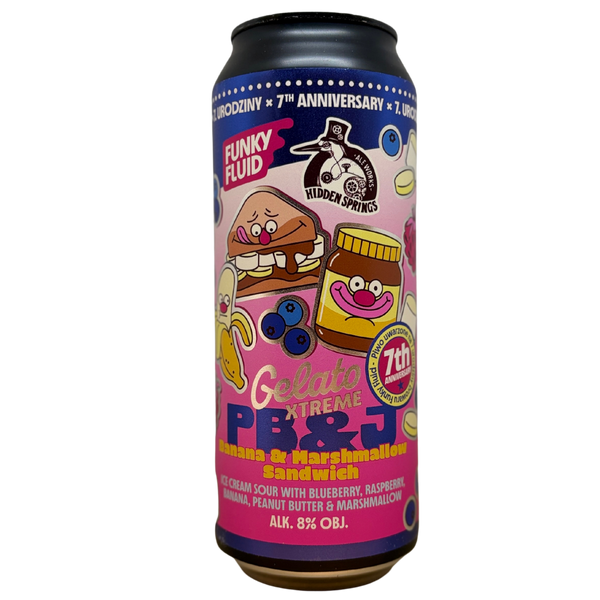 Funky Fluid - Gelato XTREME: PB&amp;J Banana Marshmallow Sandwich (collab Hidden Springs)
