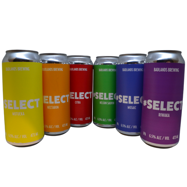 Badlands - #SELECT 2025 IPA SET (Citra, Mosaic, Motueka, Nectaron, Nelson Sauvin, Riwaka)